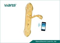Goldenes drahtloses Ferngriff-Bluetooth-Türschloss mit Smartphone steuerte