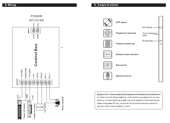 Intelligentes VIANS Bluetooth Türschloss 5 der drahtlosen Verbindungs-