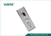 Edelstahl-Tür-Ausgangs-Knopf mit LED-Licht, Tür-Drucktastenschalter 86 * 28mm